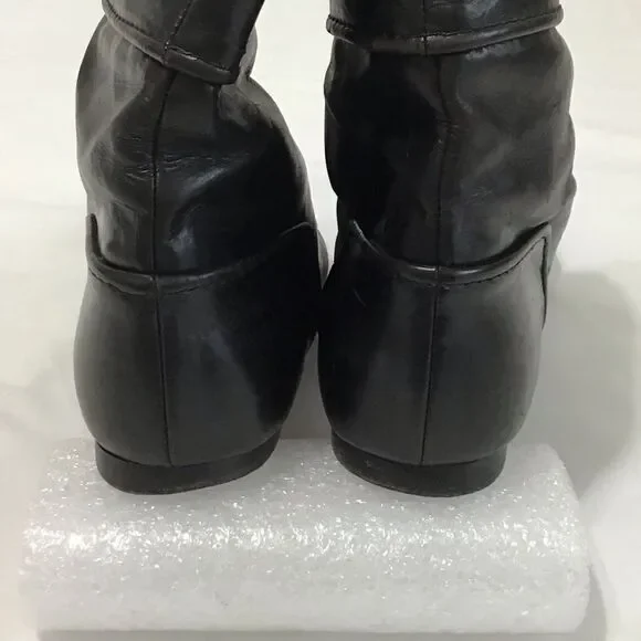 Zara Woman Black Studio Flat Ankle Zip Boots Size 39 - Picture 10 of 10